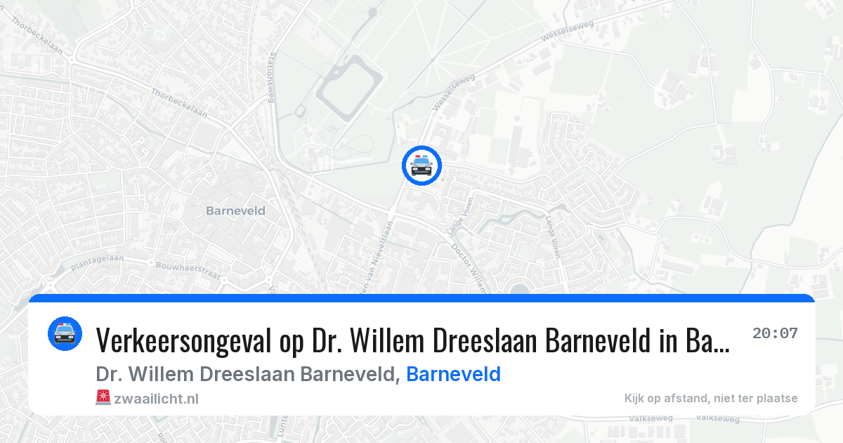 Verkeersongeval op Dr. Willem Dreeslaan Barneveld in Barneveld — 9 apr 2026