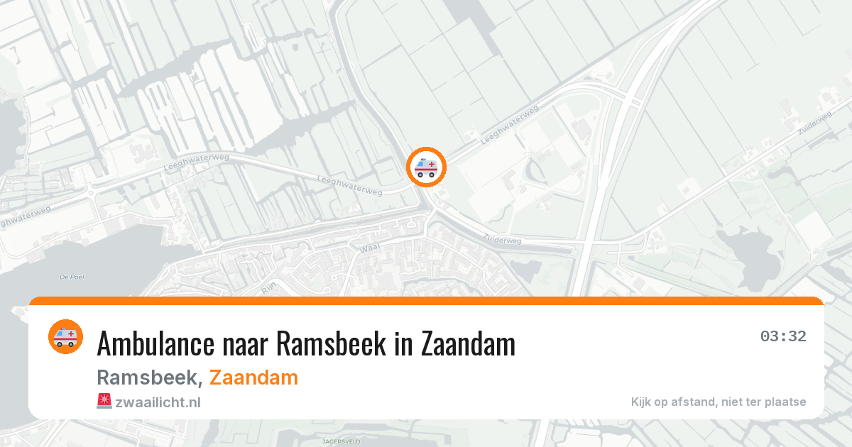 Ambulance naar Ramsbeek in Zaandam — 14 jul 2026