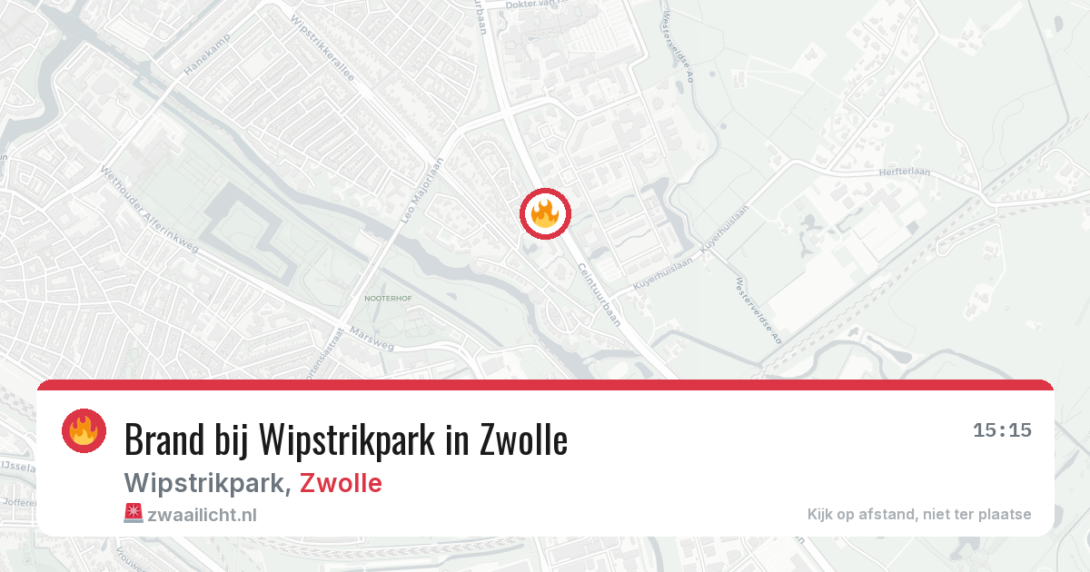 Brand bij Wipstrikpark in Zwolle — 2 jul 2026