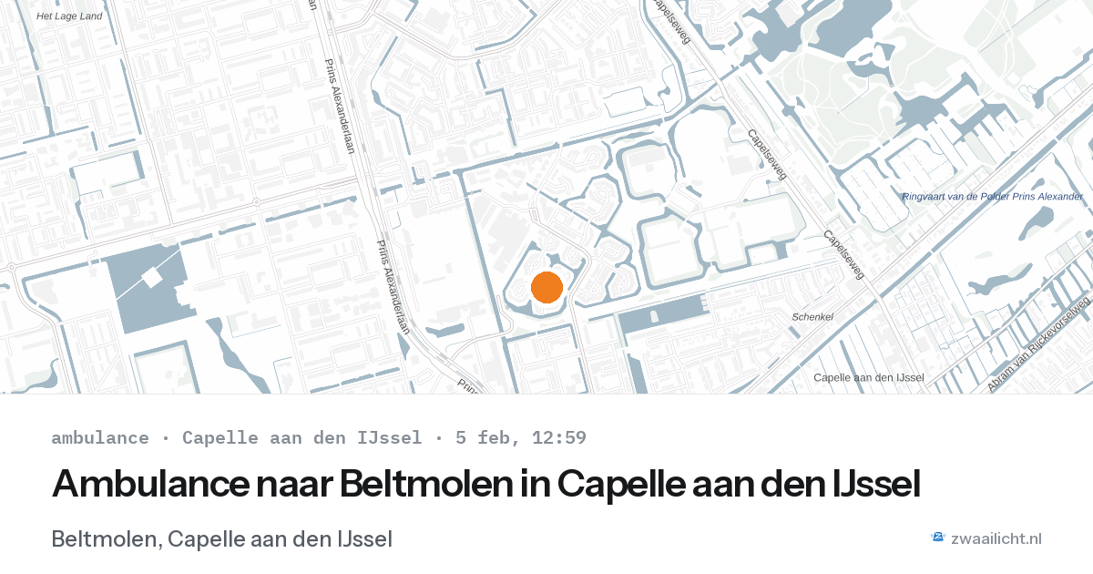 Ambulance naar Beltmolen in Capelle aan den IJssel — 5 feb 2026