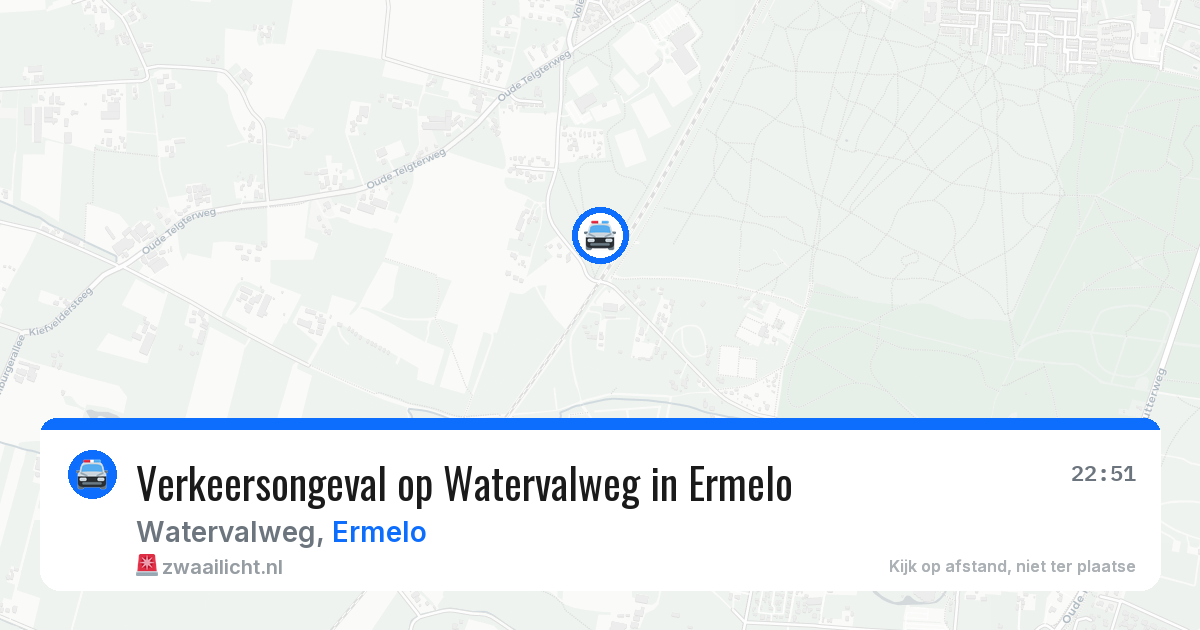 Verkeersongeval op Watervalweg in Ermelo — 14 mrt 2026