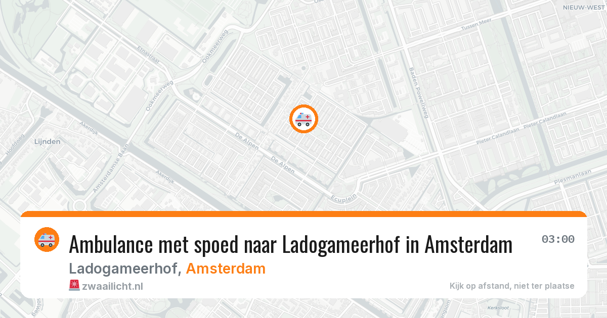 Ambulance met spoed naar Ladogameerhof in Amsterdam — 27 mei 2026