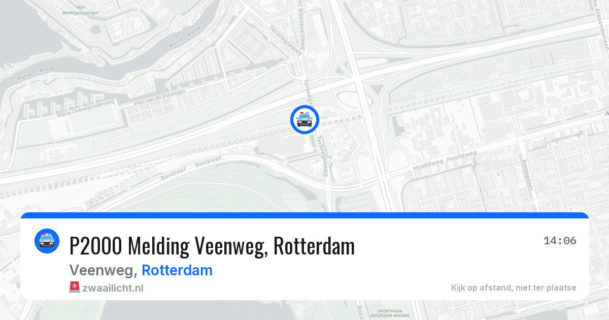 P2000 Melding Veenweg, Rotterdam — 23 apr 2026