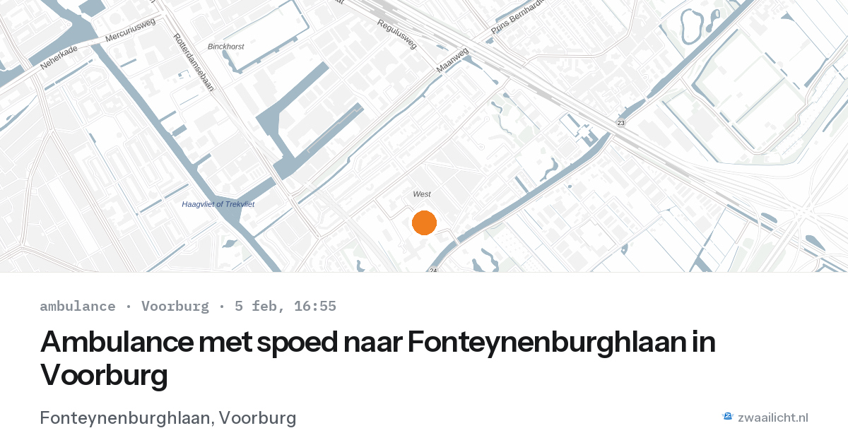 Ambulance met spoed naar Fonteynenburghlaan in Voorburg — 5 feb 2026
