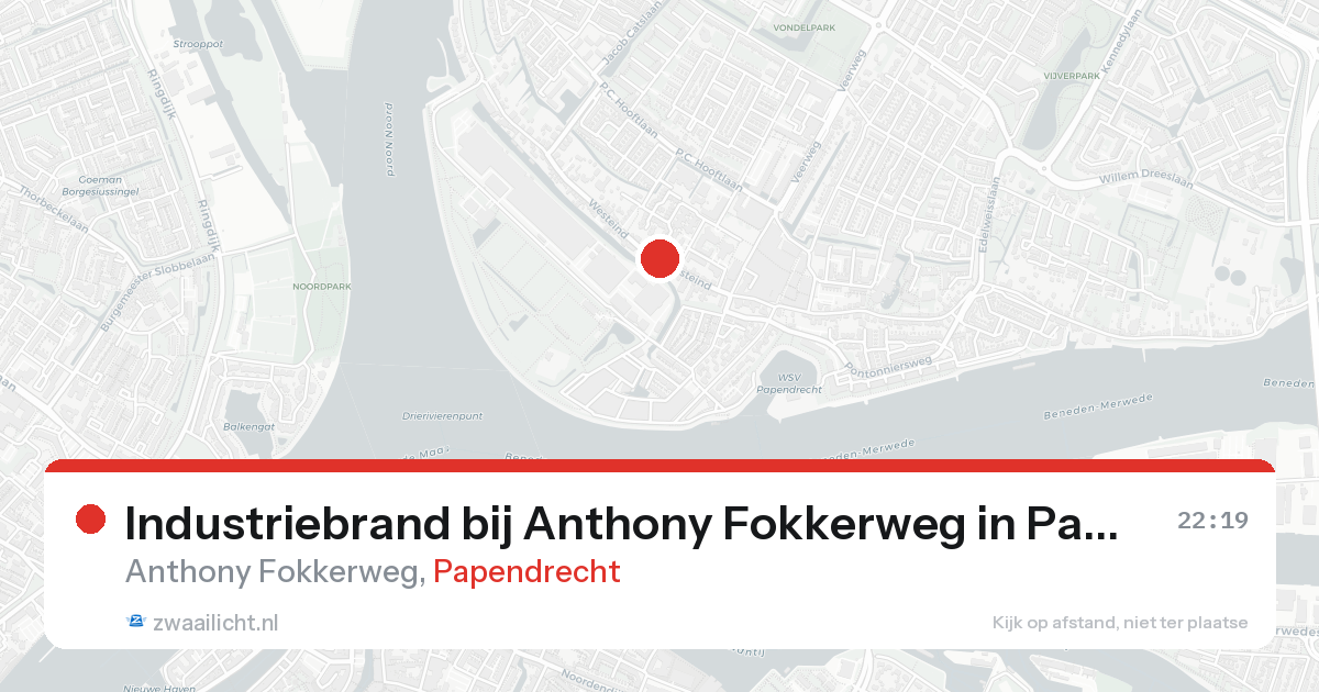Industriebrand bij Anthony Fokkerweg in Papendrecht — 24 feb 2026