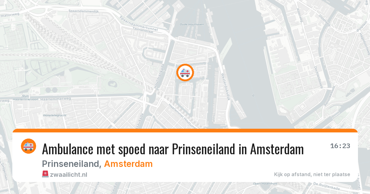 Ambulance met spoed naar Prinseneiland in Amsterdam — 21 jun 2026
