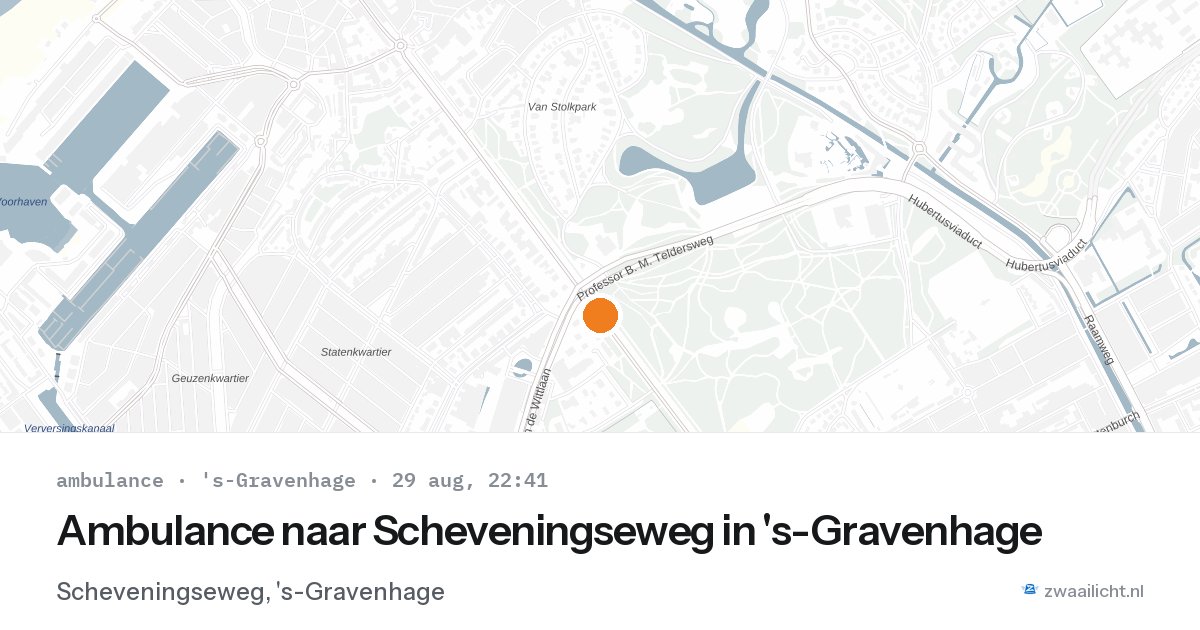 Ambulance naar Scheveningseweg in 's-Gravenhage — 29 aug 2026