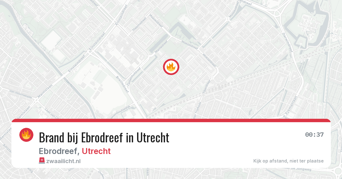 Brand bij Ebrodreef in Utrecht — 11 apr 2026