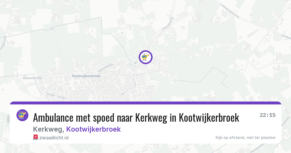 Ambulance met spoed naar Kerkweg in Kootwijkerbroek — 28 jun 2026