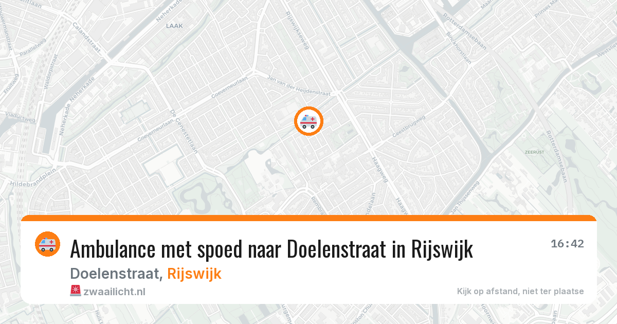 Ambulance met spoed naar Doelenstraat in Rijswijk — 3 apr 2026