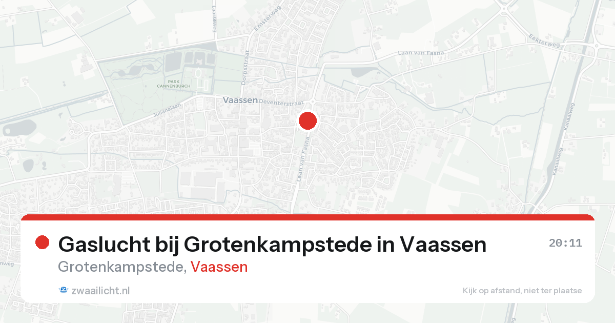 Gaslucht bij Grotenkampstede in Vaassen — 31 jan 2026