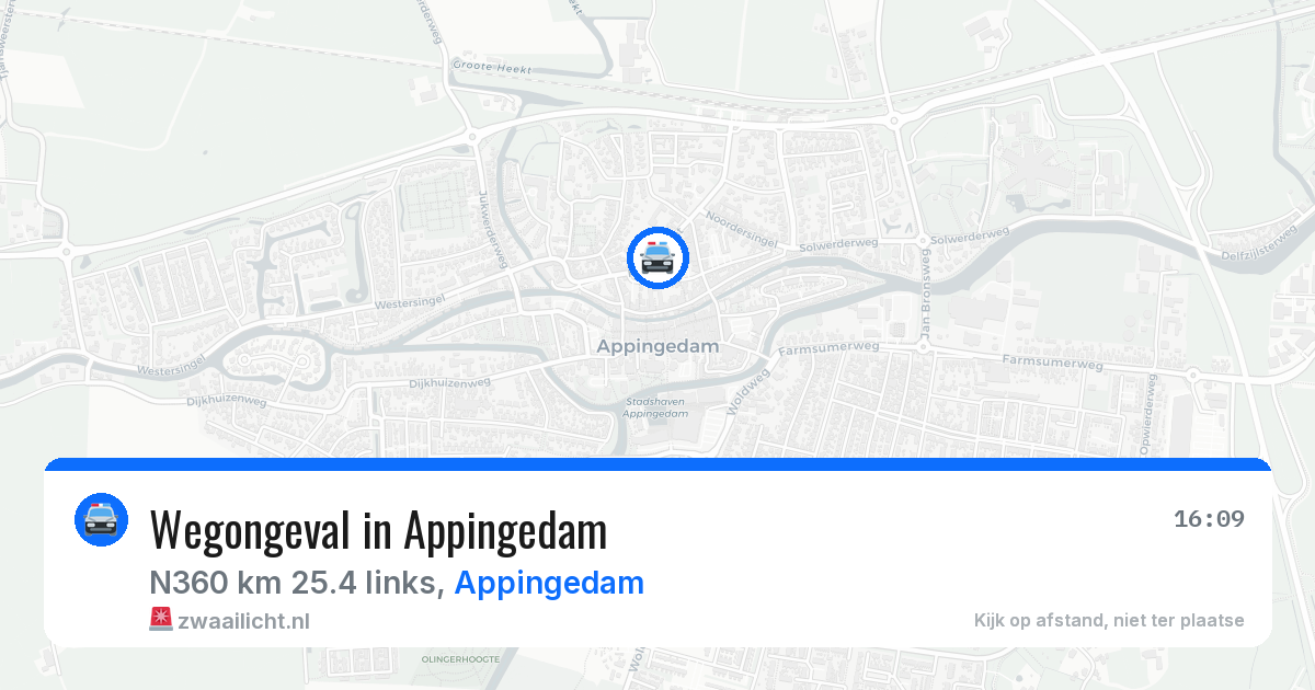 Wegongeval in Appingedam — 10 jul 2026