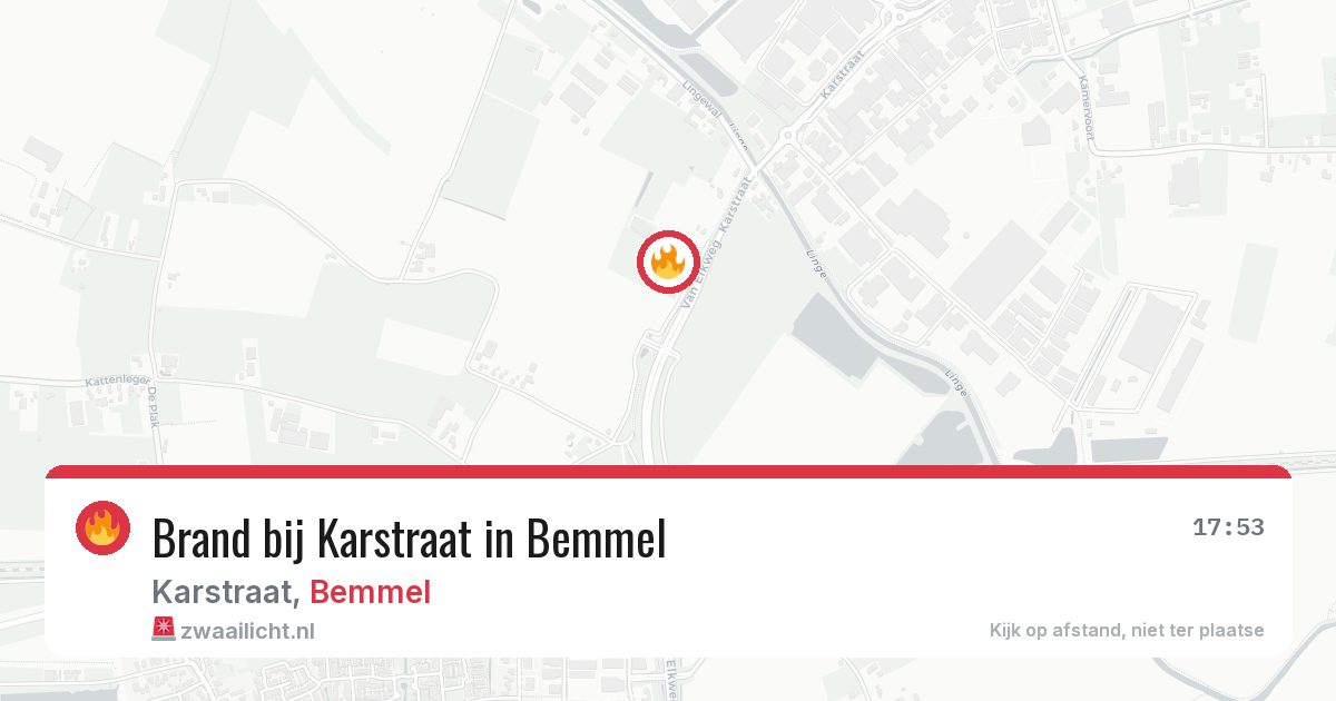 Brand bij Karstraat in Bemmel — 12 aug 2026