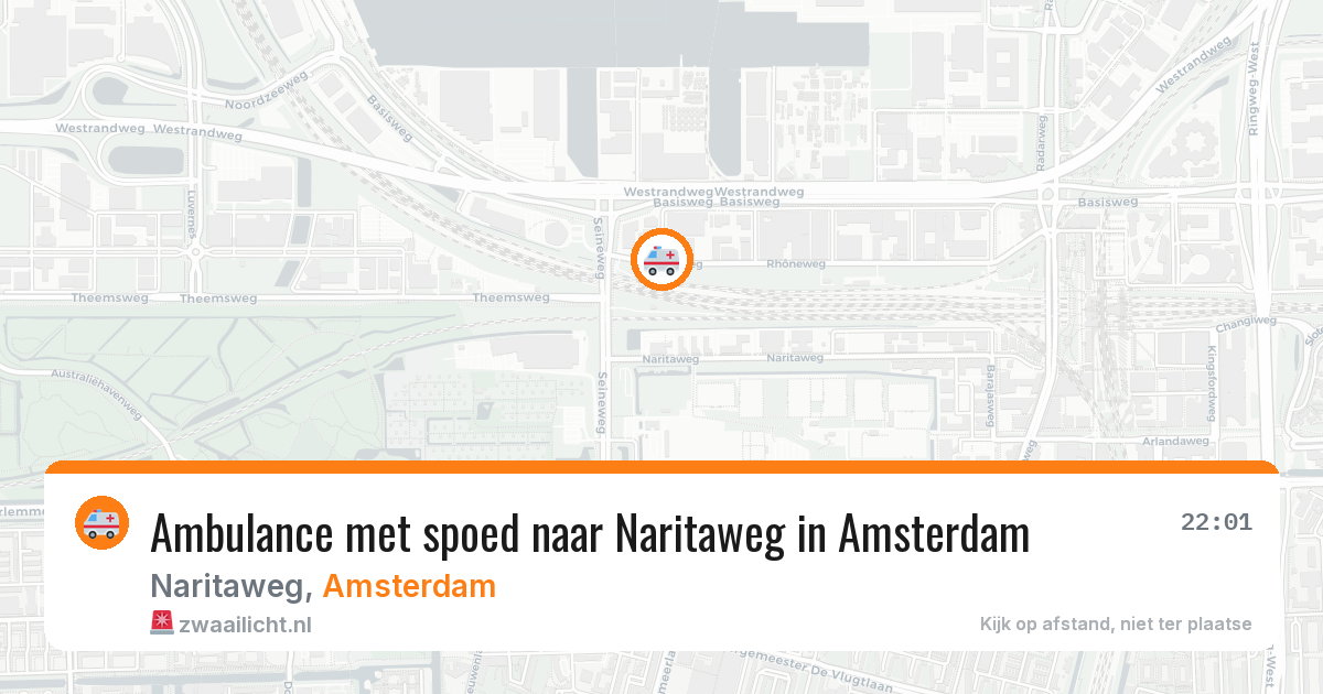 Ambulance met spoed naar Naritaweg in Amsterdam — 25 mrt 2026