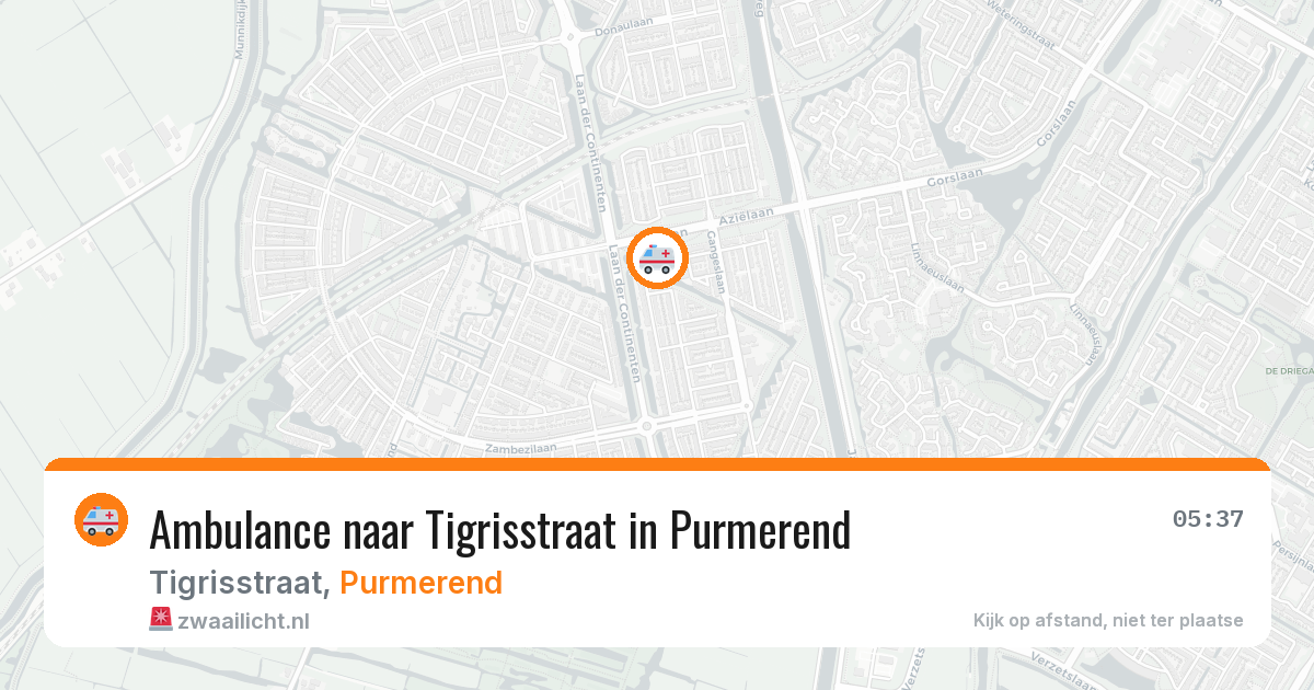 Ambulance naar Tigrisstraat in Purmerend — 25 mrt 2026