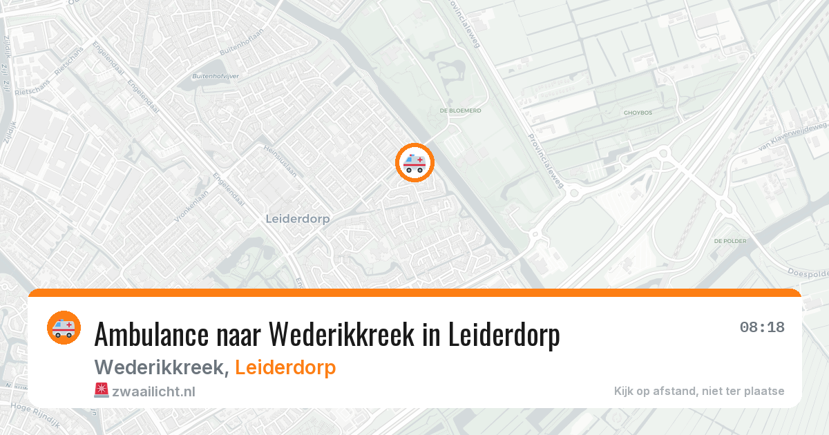 Ambulance naar Wederikkreek in Leiderdorp — 24 mrt 2026