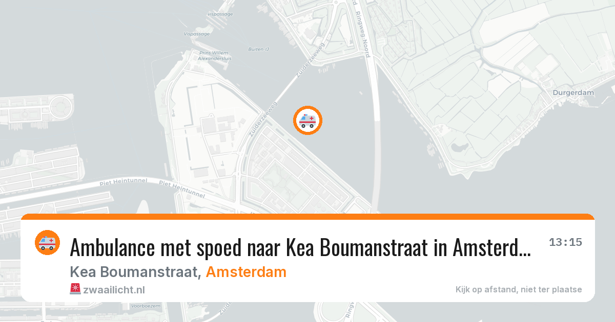 Ambulance met spoed naar Kea Boumanstraat in Amsterdam — 13 jun 2026