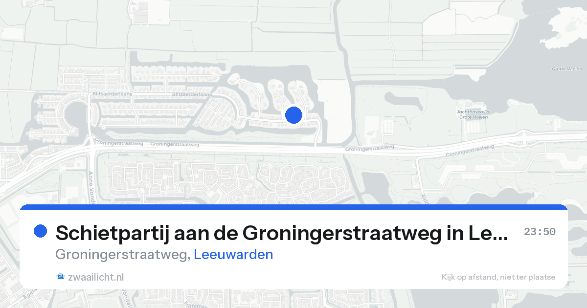 Schietpartij aan de Groningerstraatweg in Leeuwarden — 14 aug 2026