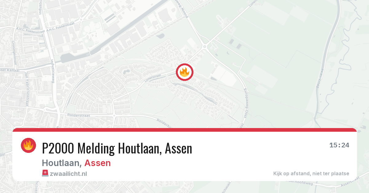 P2000 Melding Houtlaan, Assen — 24 mei 2026