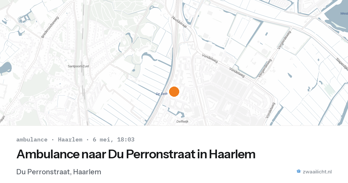 Ambulance naar Du Perronstraat in Haarlem — 6 mei 2026