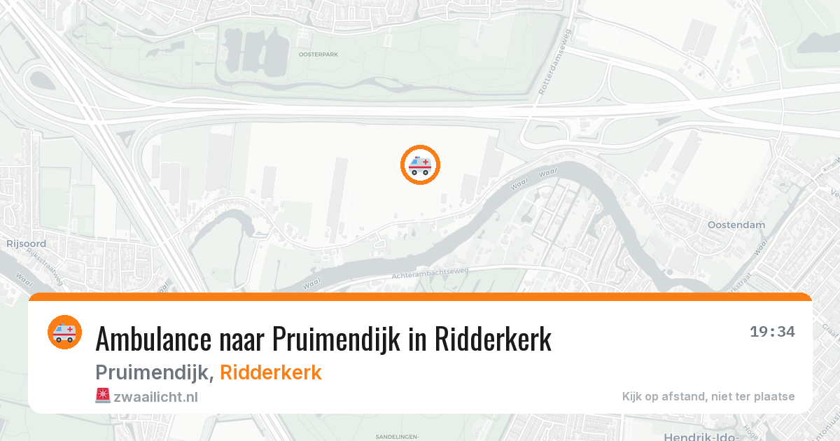 Ambulance naar Pruimendijk in Ridderkerk — 11 aug 2026