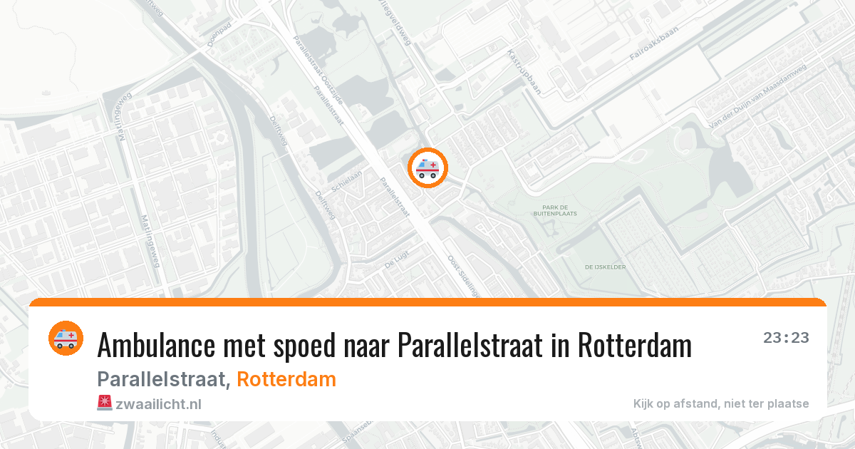 Ambulance met spoed naar Parallelstraat in Rotterdam — 13 mrt 2026