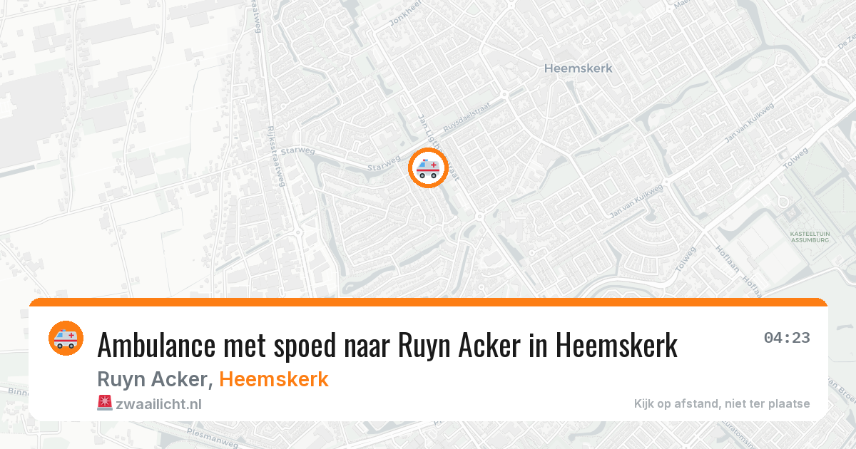 Ambulance met spoed naar Ruyn Acker in Heemskerk — 29 jan 2026