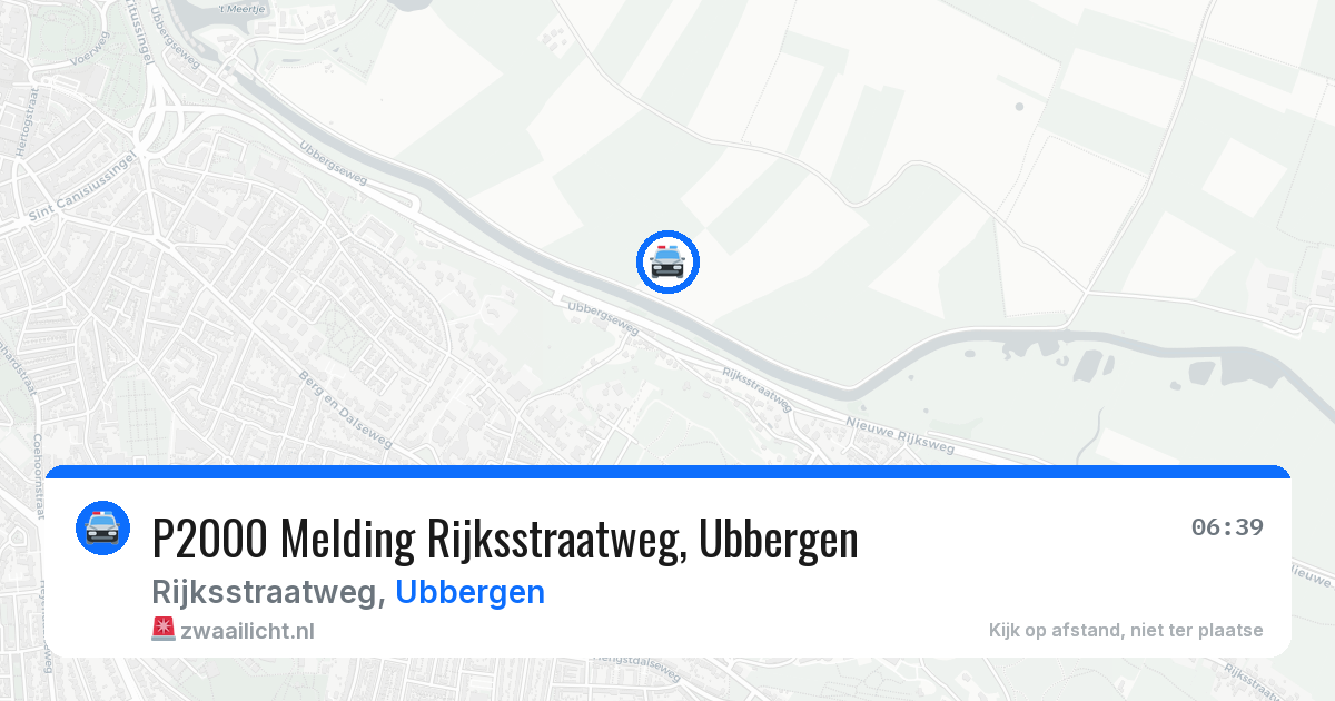 P2000 Melding Rijksstraatweg, Ubbergen — 7 jul 2026