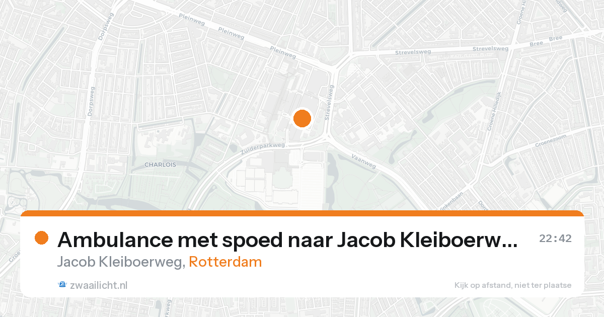 Ambulance met spoed naar Jacob Kleiboerweg in Rotterdam — 18 aug 2026