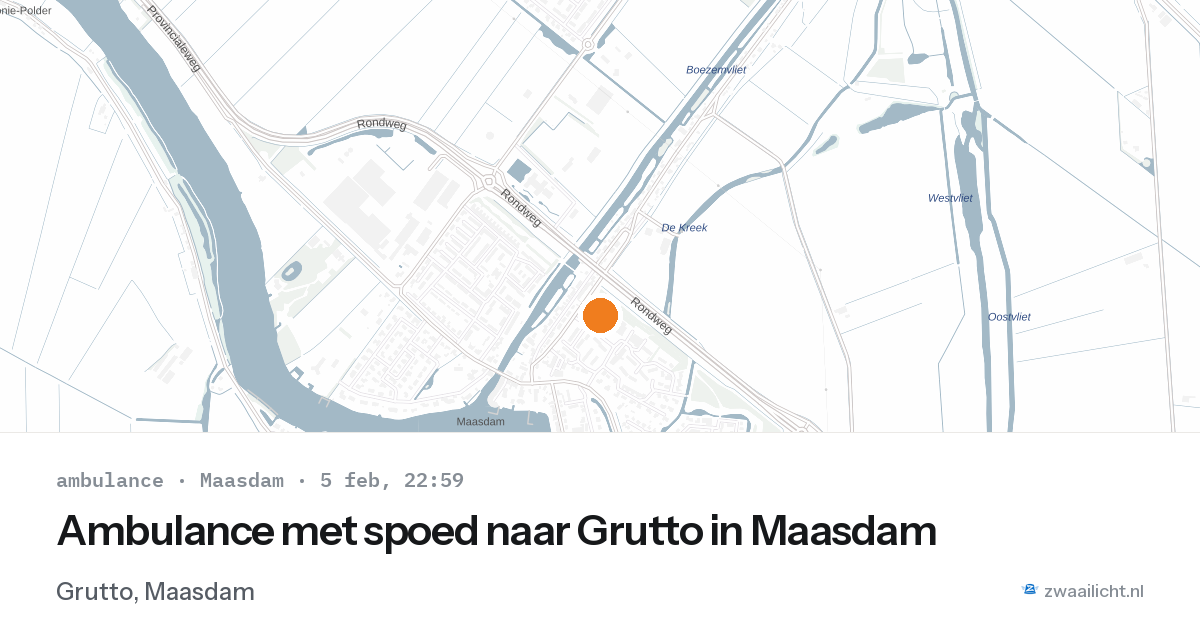 Ambulance met spoed naar Grutto in Maasdam — 5 feb 2026