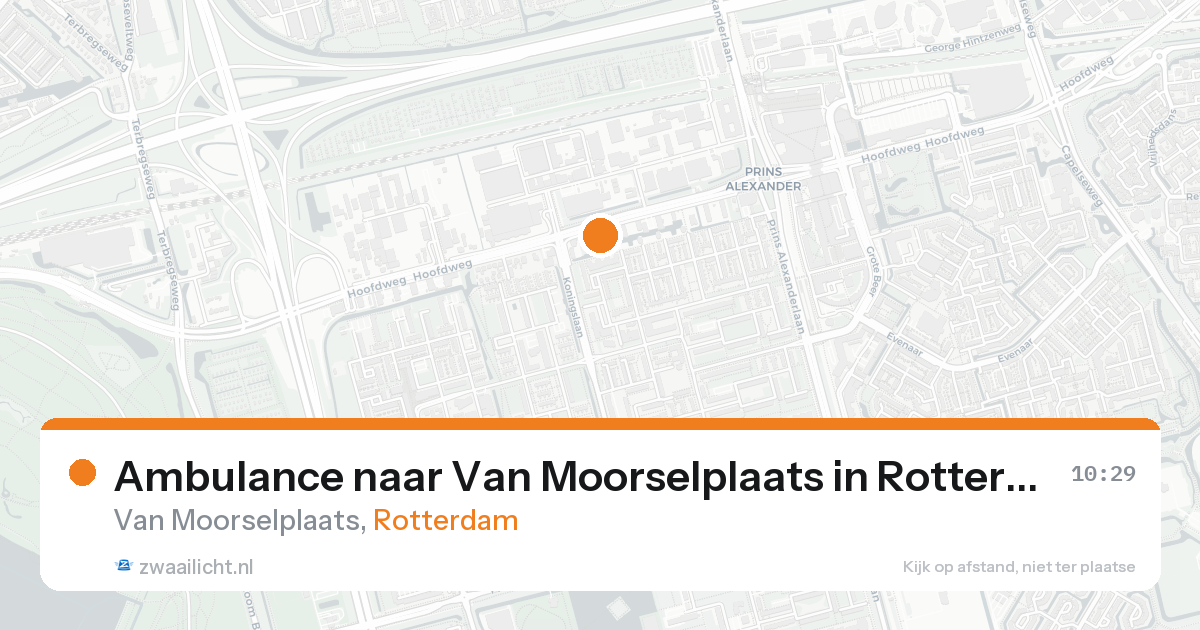 Ambulance naar Van Moorselplaats in Rotterdam — 26 aug 2026