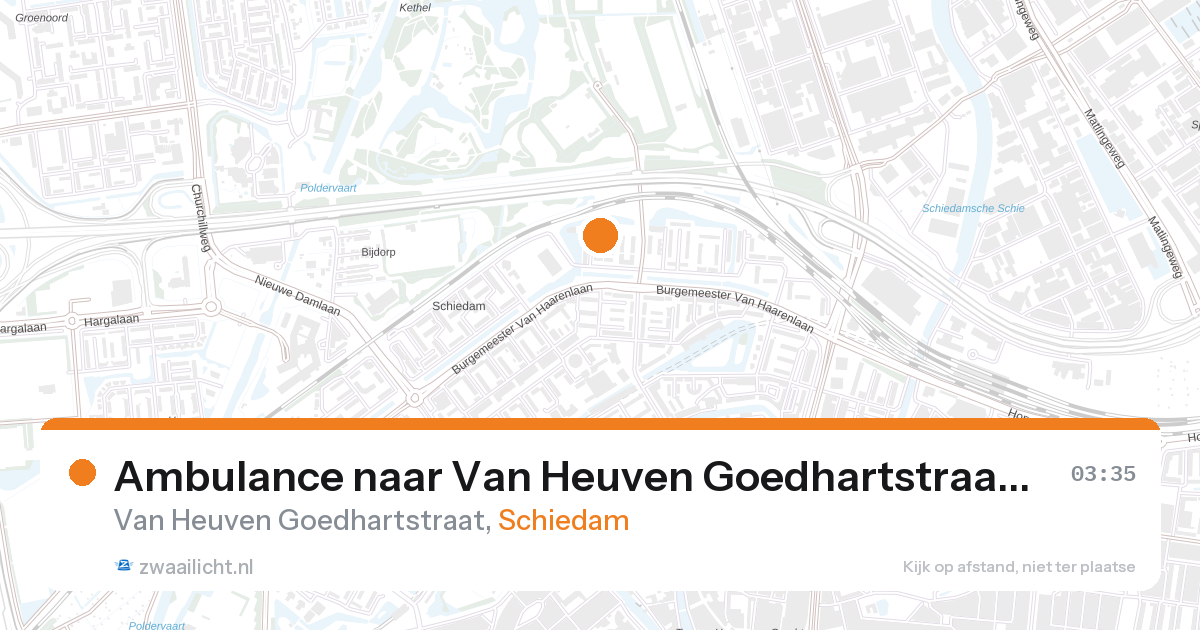 Ambulance naar Van Heuven Goedhartstraat in Schiedam — 7 feb 2026