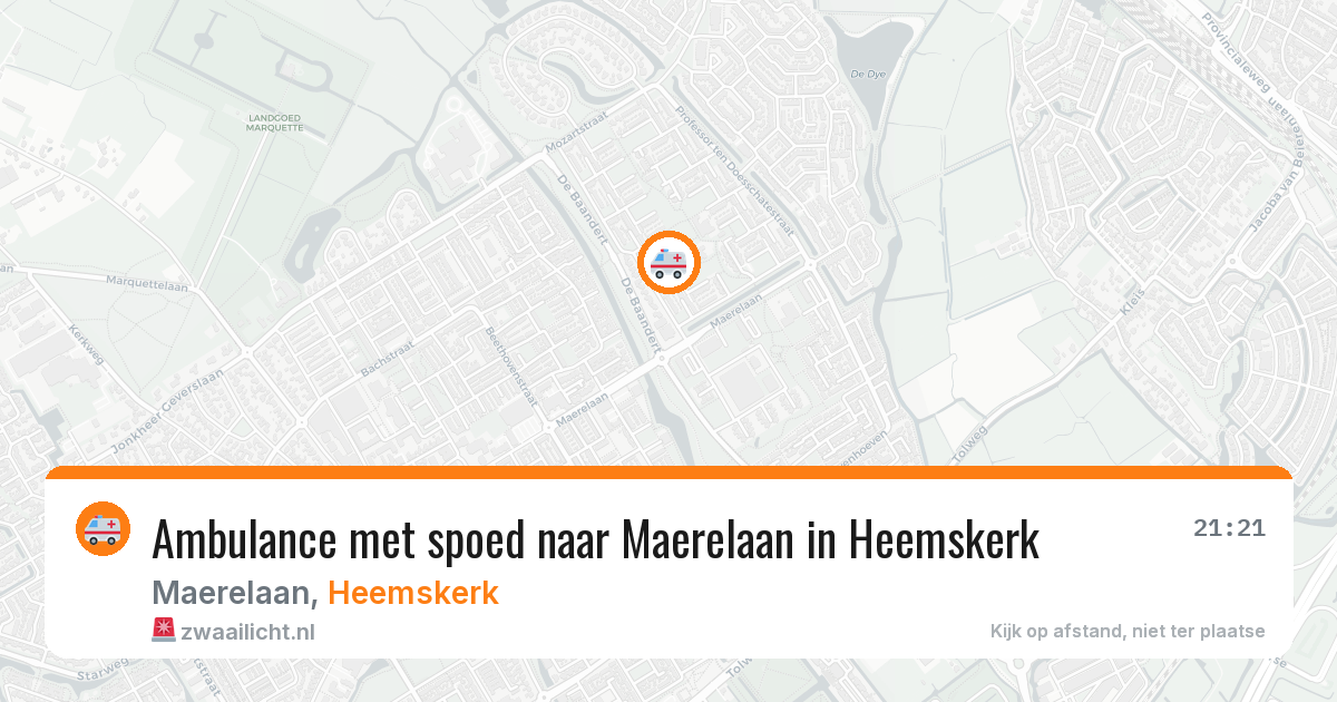 Ambulance met spoed naar Maerelaan in Heemskerk — 28 mrt 2026