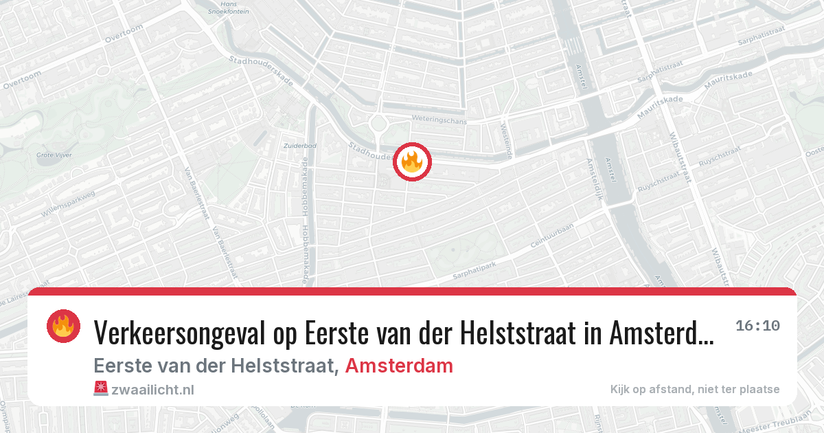 Verkeersongeval op Eerste van der Helststraat in Amsterdam — 19 mei 2026