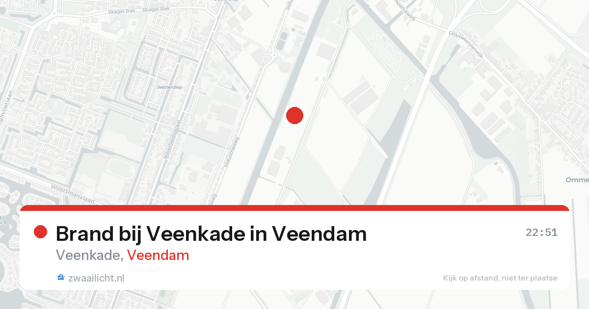 Brand bij Veenkade in Veendam — 20 aug 2026
