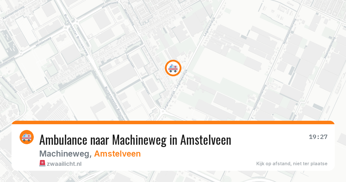 Ambulance naar Machineweg in Amstelveen — 29 jul 2026