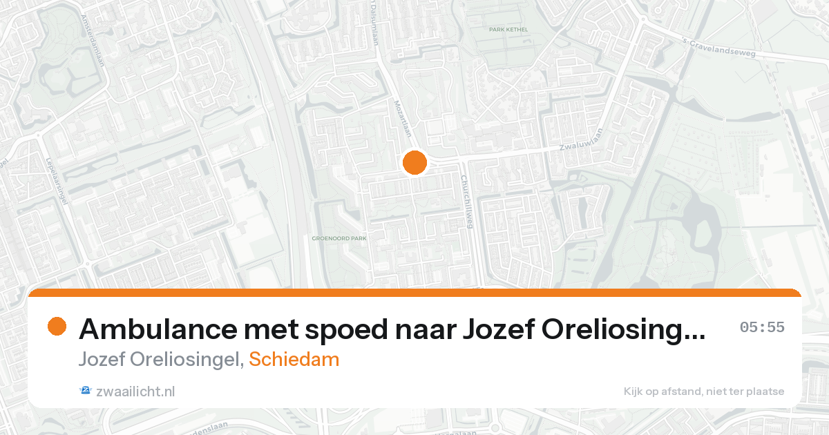 Ambulance met spoed naar Jozef Oreliosingel in Schiedam — 17 aug 2026