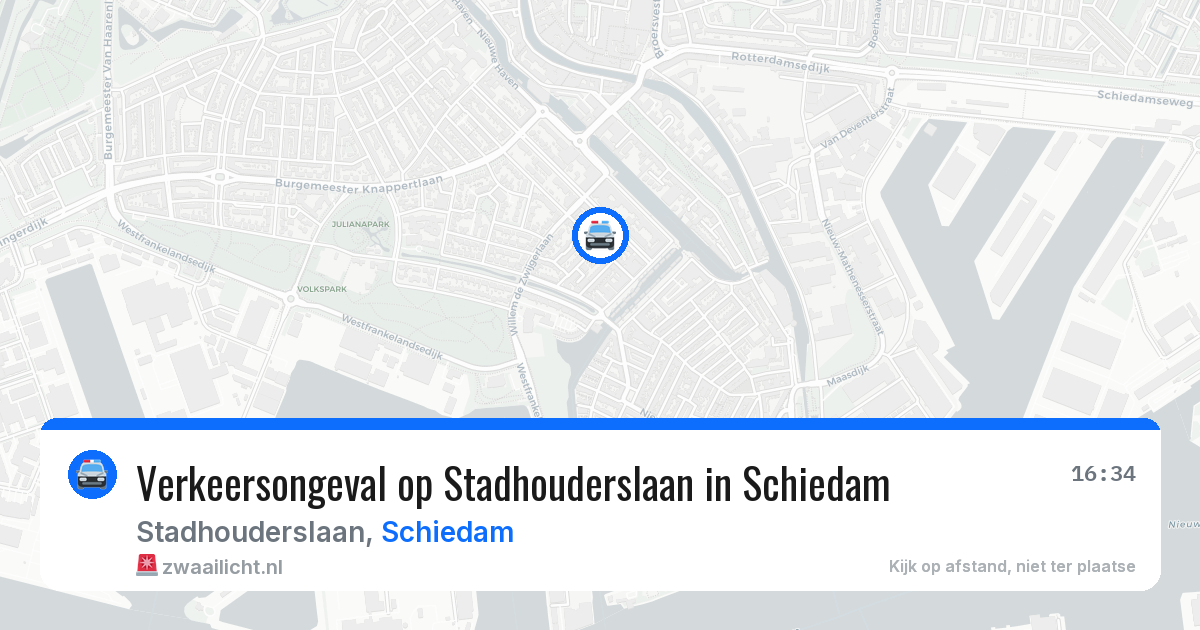 Verkeersongeval op Stadhouderslaan in Schiedam — 30 jun 2026
