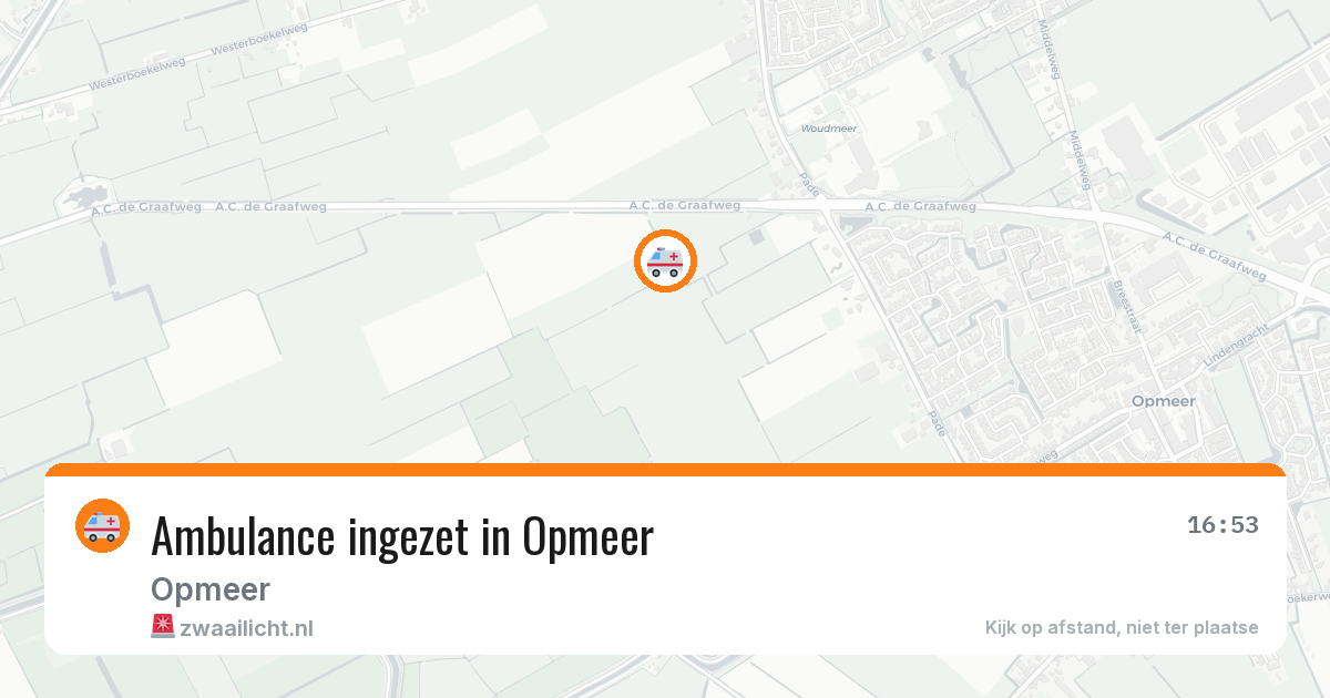 Ambulance ingezet in Opmeer — 13 jul 2026