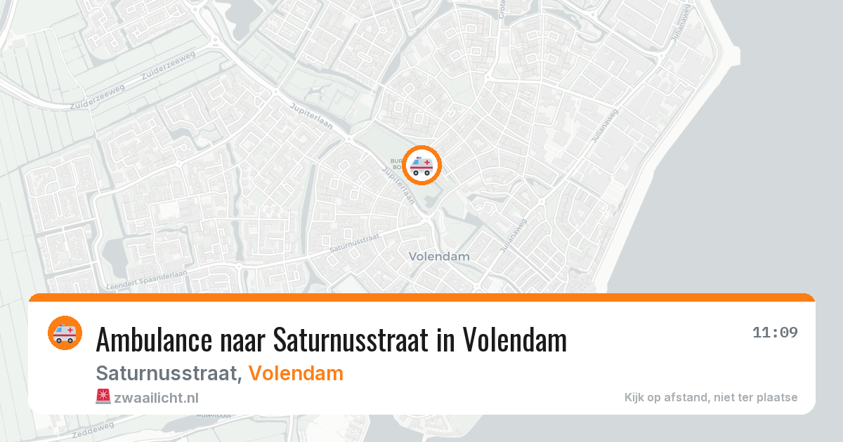 Ambulance naar Saturnusstraat in Volendam — 3 jul 2026