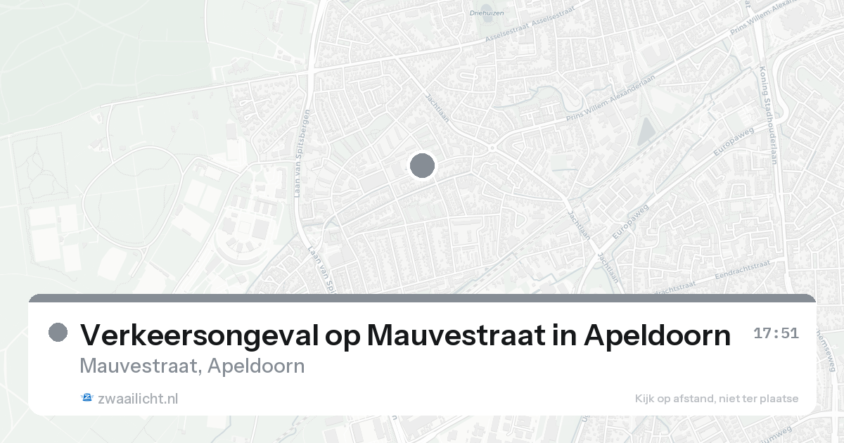 Verkeersongeval op Mauvestraat in Apeldoorn — 21 aug 2026
