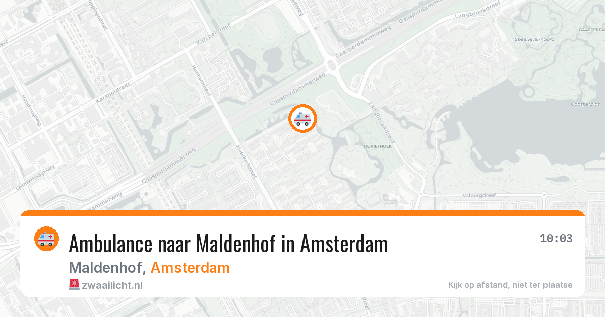Ambulance naar Maldenhof in Amsterdam — 22 jun 2026