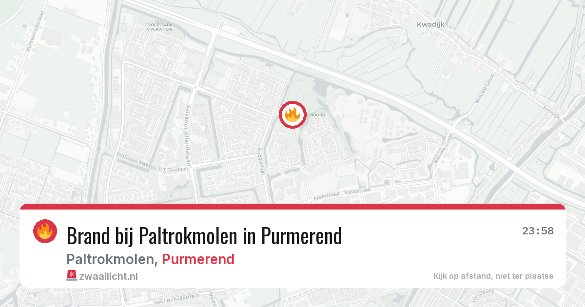 Brand bij Paltrokmolen in Purmerend — 18 mrt 2026