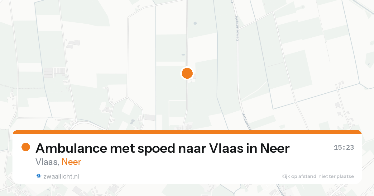 Ambulance met spoed naar Vlaas in Neer — 20 aug 2026