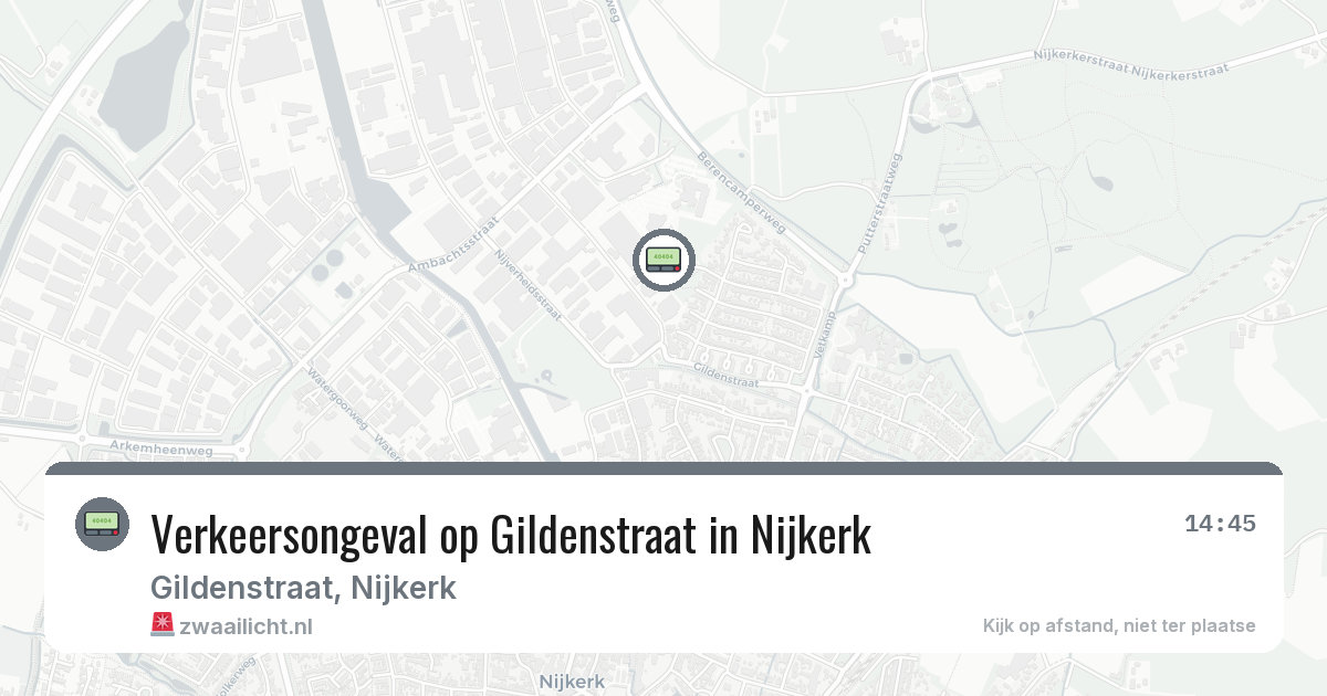 Verkeersongeval op Gildenstraat in Nijkerk — 4 mrt 2026