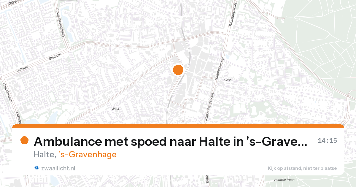 Ambulance met spoed naar Halte in 's-Gravenhage — 27 aug 2026