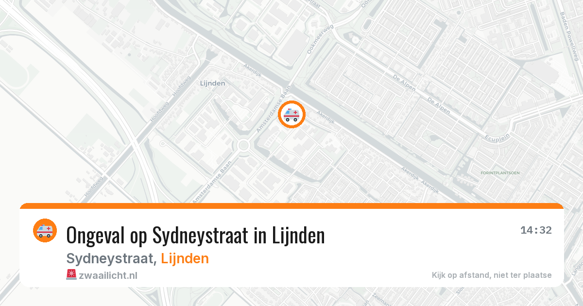 Ongeval op Sydneystraat in Lijnden — 4 mei 2026