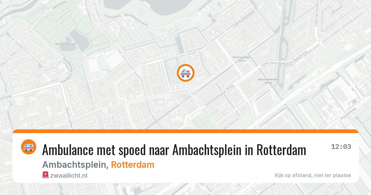 Ambulance met spoed naar Ambachtsplein in Rotterdam — 14 aug 2026