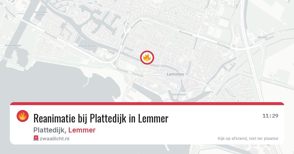 Reanimatie bij Plattedijk in Lemmer — 4 aug 2026