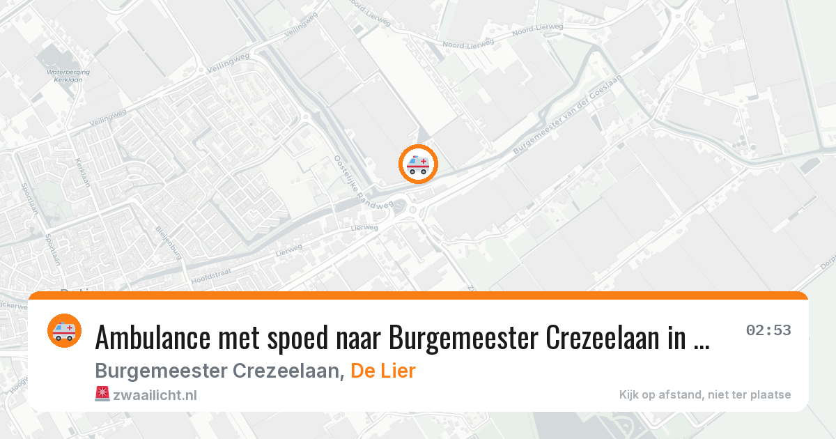 Ambulance met spoed naar Burgemeester Crezeelaan in De Lier — 31 jan 2026